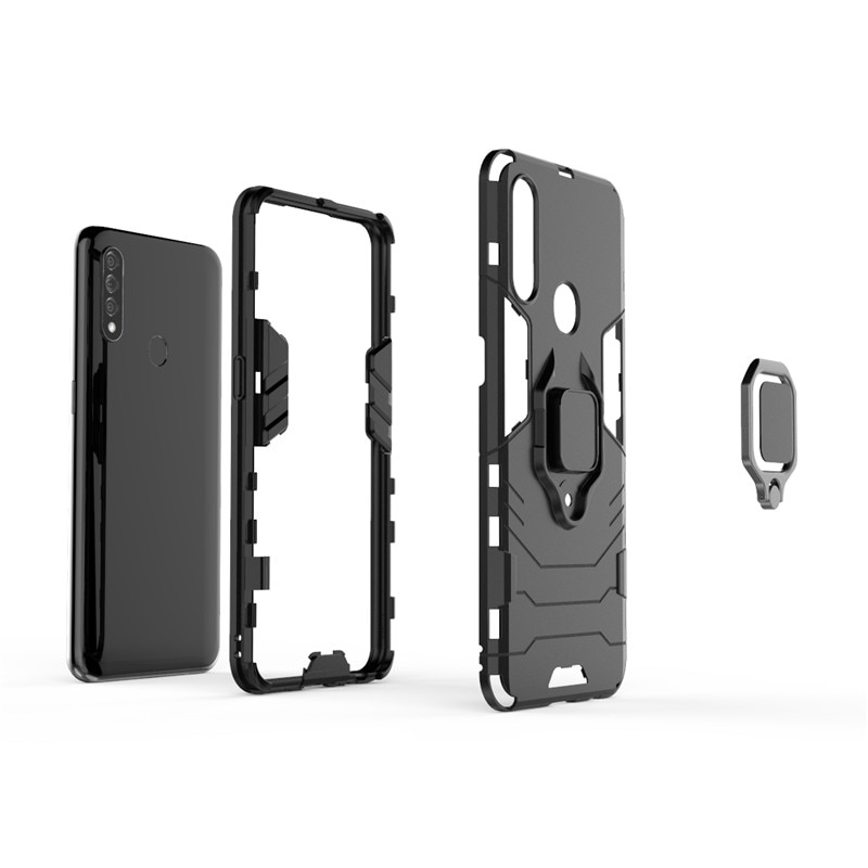 Case OPPO A31 2020 #เคสฝาหลังพลาสติกแข็ง +TPU Hybrid Case มีแหวนสวมนิ้วโลหะ