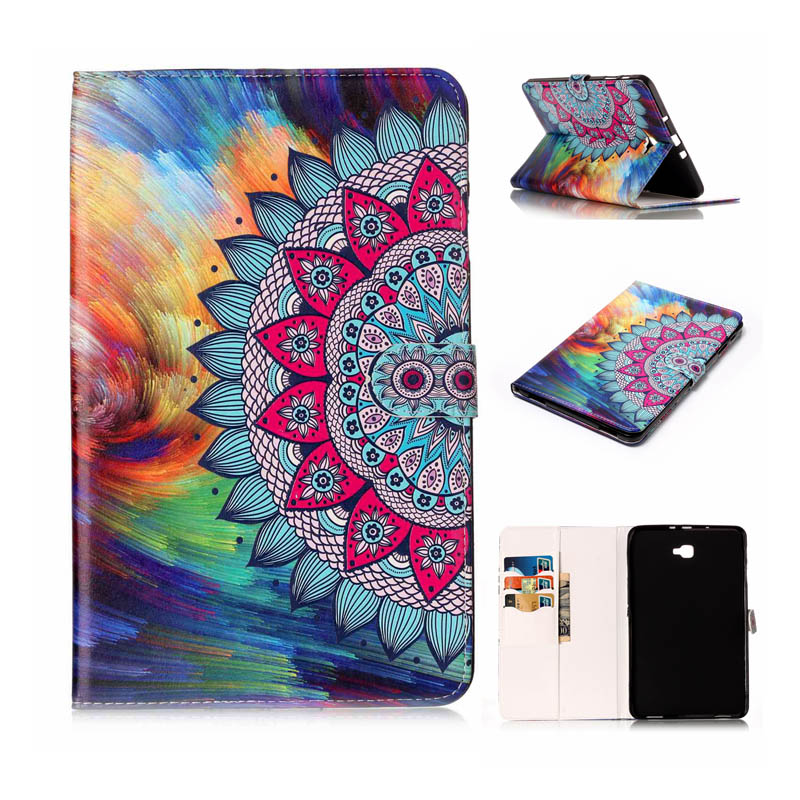 Case Samsung Galaxy Tab A 10.1 2016 T580 T585 #เคสฝาพับหนัง PU สไตล์กระเป๋าสตางค์พิมพ์ลายน่ารักๆ