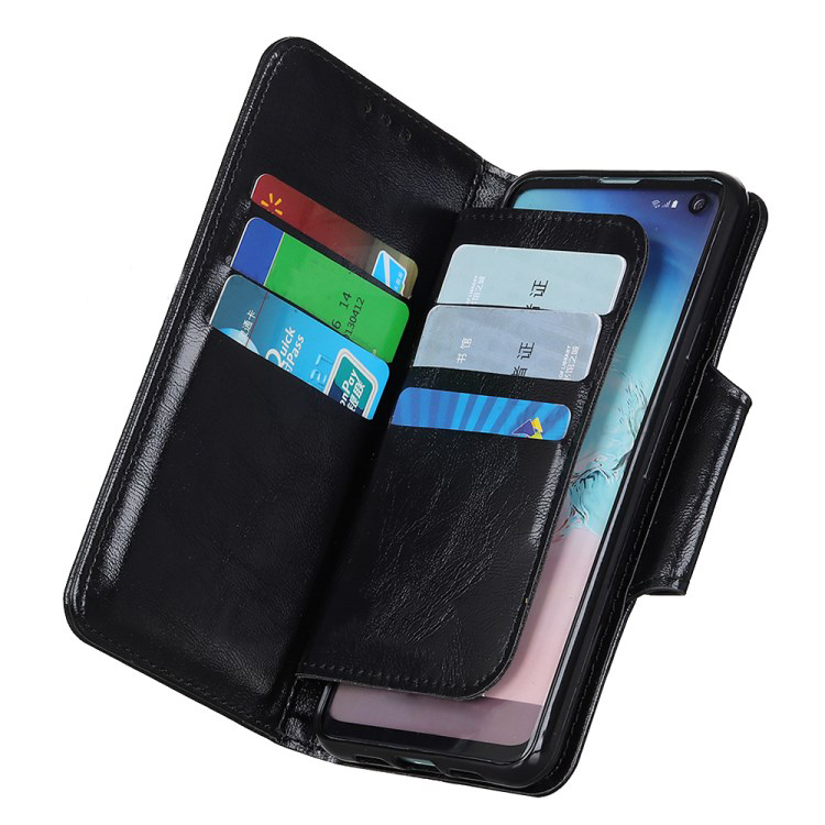 Case OPPO Reno 2F #เคสแบบฝาพับหนัง PU ผิวหนังม้ามีช่องเสียบการ์ด 6 ช่อง Crazy Horse 6 Card Slots Leather