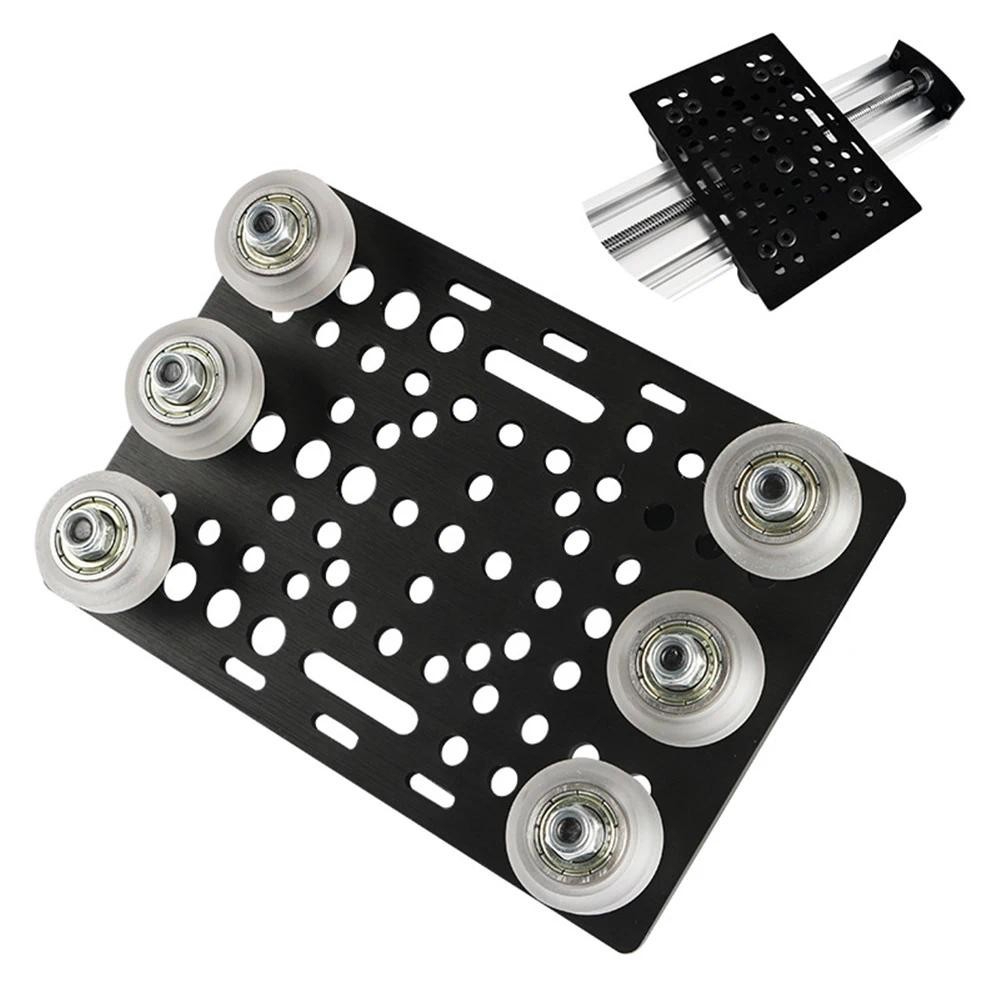 SLOT สล็อต V 20-80 มม. แผ่นอลูมิเนียมปรับขนาดได้พร้อมล้ออุปกรณ์เสริมโปรไฟล์อลูมิเนียม