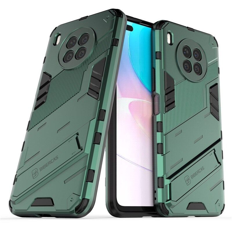 เคส Huawei Nova 8i #เคสฝาหลังพลาสติก ไฮบริด TPU + Kickstand