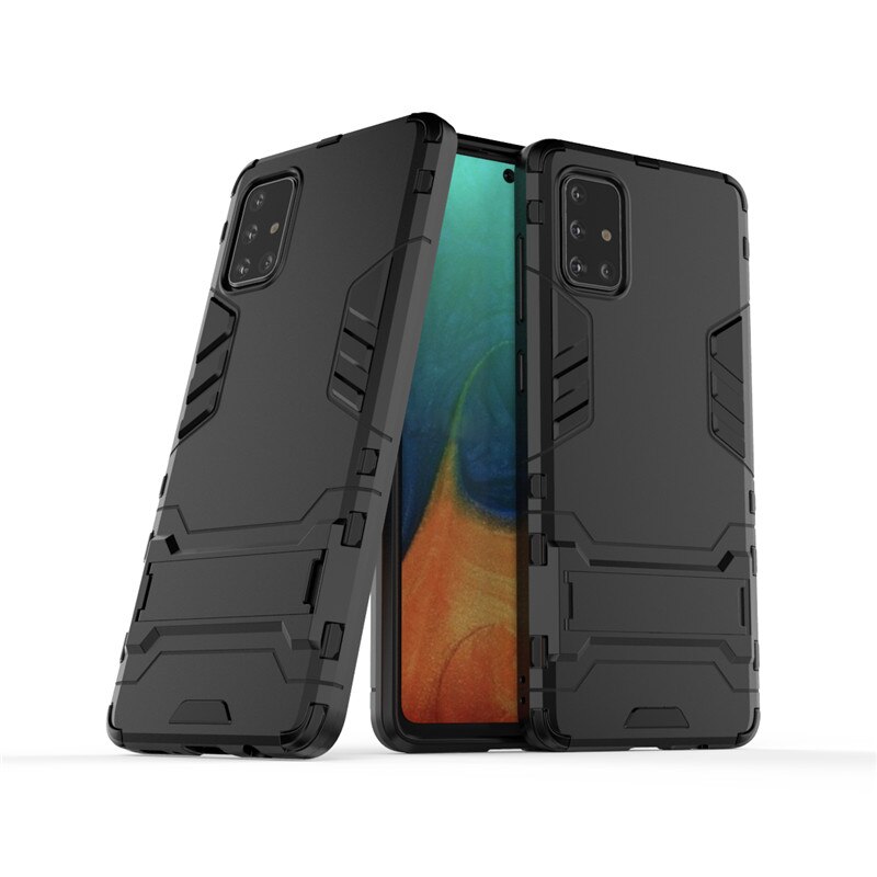 Case Samsung Galaxy A51 #เคสฝาหลังพลาสติก ไฮบริด TPU + Kickstand