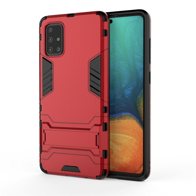 Case Samsung Galaxy A51 #เคสฝาหลังพลาสติก ไฮบริด TPU + Kickstand