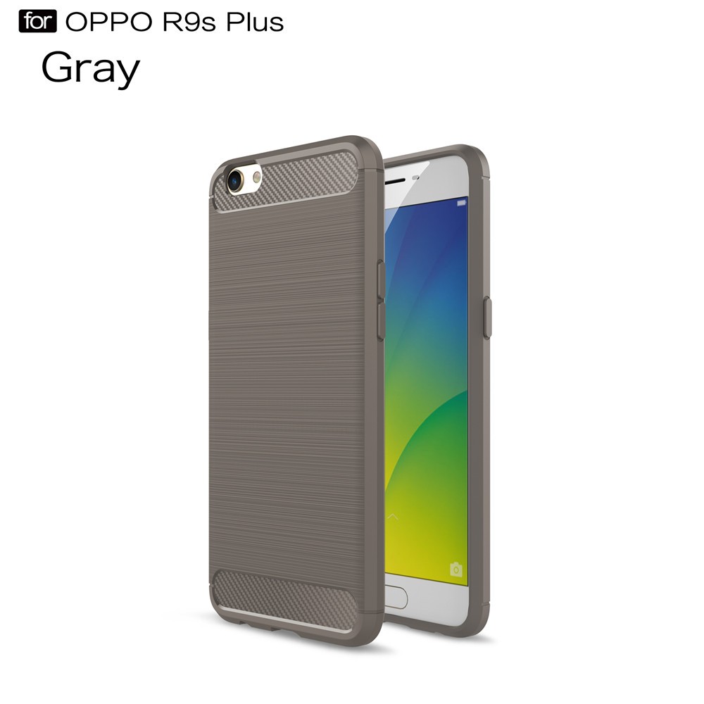 เคส Oppo R9s Plus เคสฝาหลัง TPU ตกแต่งด้วยคาร์บอนไฟเบอร์คุณภาพดี สีสันสวยงาม