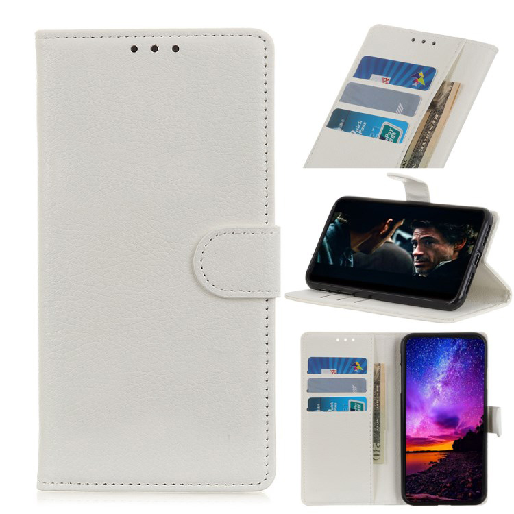 Case OPPO A9 (2020) /A5 (2020) #เคสฝาพับหนัง PU ผิวลิ้นจี่ Classic Litchi Texture Leather Wallet