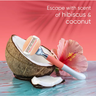 Gillette® Venus Miami Sunset Comfortglide Women's Razor and Refills ยิลเลตต์ วีนัส ชุดมีดโกน สำหรับผู้หญิง รีฟิล