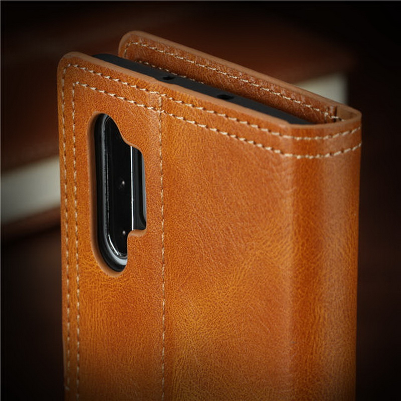 Case Samsung Galaxy Note 10+ #เคสฝาพับแบบกระเป๋าสตางค์ช่องใส่บัตรหลายช่อง Multi-slot Wallet Zippered Leather พร้อมสายคล้อง