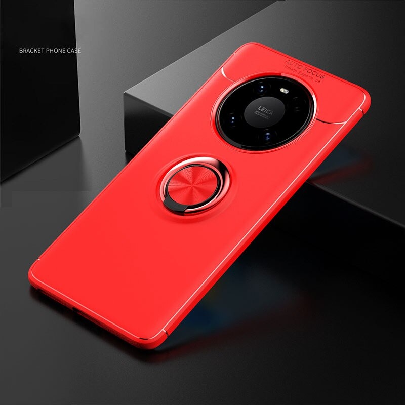 เคส Huawei Mate 40 Pro #เคสฝาหลัง TPU นิ่มมีแหวนสวมนิ้ว Finger Ring Kickstand