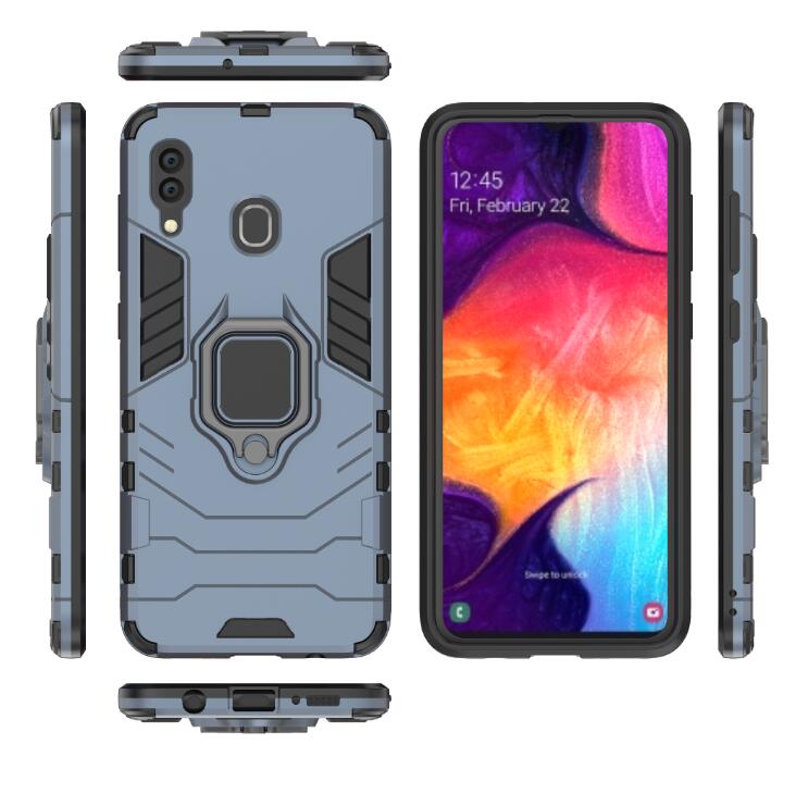 Case Huawei Y7 2019 #เคสฝาหลังพลาสติกแข็ง +TPU Hybrid Case มีแหวนสวมนิ้วโลหะ