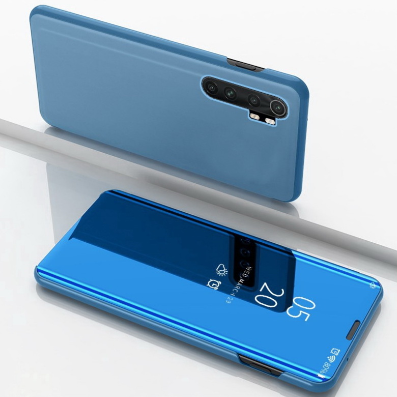 Case Xiaomi Mi Note 10 Lite #เคสฝาพับปกโปร่งแสงผิวเงา Electroplating Mirror Surface Window View