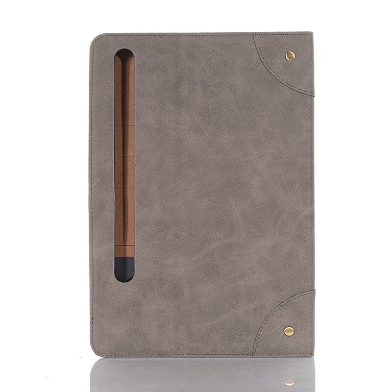 เคส Samsung Galaxy Tab S7 FE 12.4"(T730,T736) #เคสฝาพับหนัง PU ผิวหนังม้าสไตล์ Retro แบบกระเป๋าสตางค์สมาร์ท Crazy Horse Texture Retro PU Leather