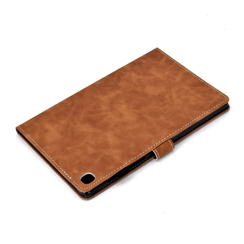 Case Samsung Galaxy Tab S6 Lite 10.4 SM-P610 P615 P617 #เคสฝาพับหนัง PU พิมพ์ลายช้างมีช่องใส่บัตร Business Style Leather Case with Card Storage