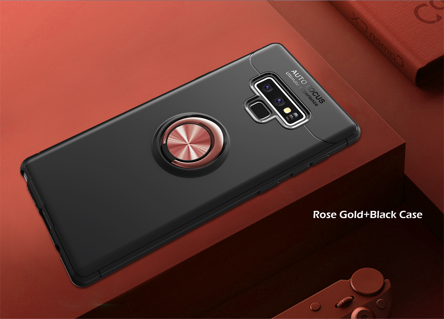 เคส Samsung Galaxy Note 9 #เคสฝาหลังมีแหวนสวมนิ้ว Metal Ring Bracket TPU (แผ่นโลหะแบบ Built-in)