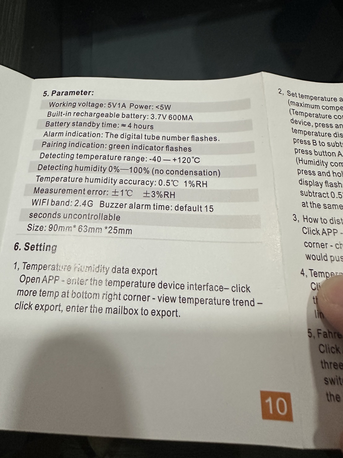 Tuya WIFI Temperature Thermometer Humidity Hygrometer