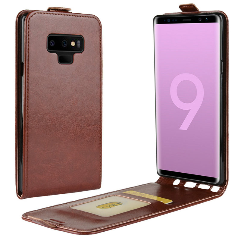 Case Samsung Galaxy Note 9 #เคสฝาพับแนวตั้งหนัง PU Crazy Horse