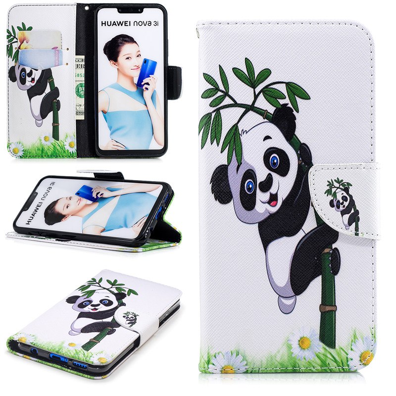เคส Huawei nova 3i #เคสฝาพับสไตล์กระเป๋าสตางค์พิมพ์ลายสวยๆ Pattern Printing Magnetic Leather