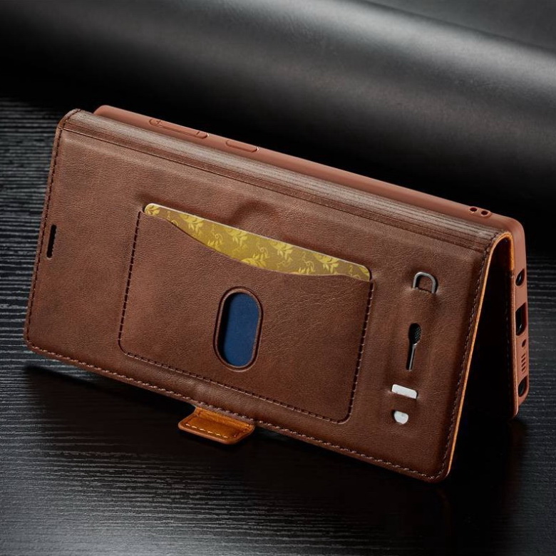 Case Samsung Galaxy Note 9 #เคสฝาพับหนัง PU สไตล์กระเป๋าสตางค์พร้อมช่องใส่การ์ด Fashion Retro Card Slot Wallet Flip Cover PU Leather Phone Case