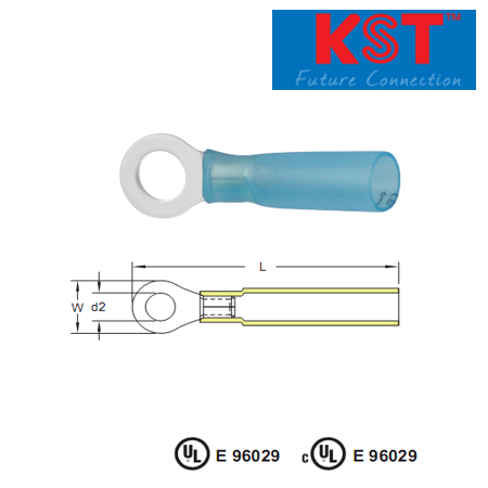 หางปลากลมหุ้มชนิดท่อหดกันน้ำ,heat shrinkable-ring terminals hb brazed type