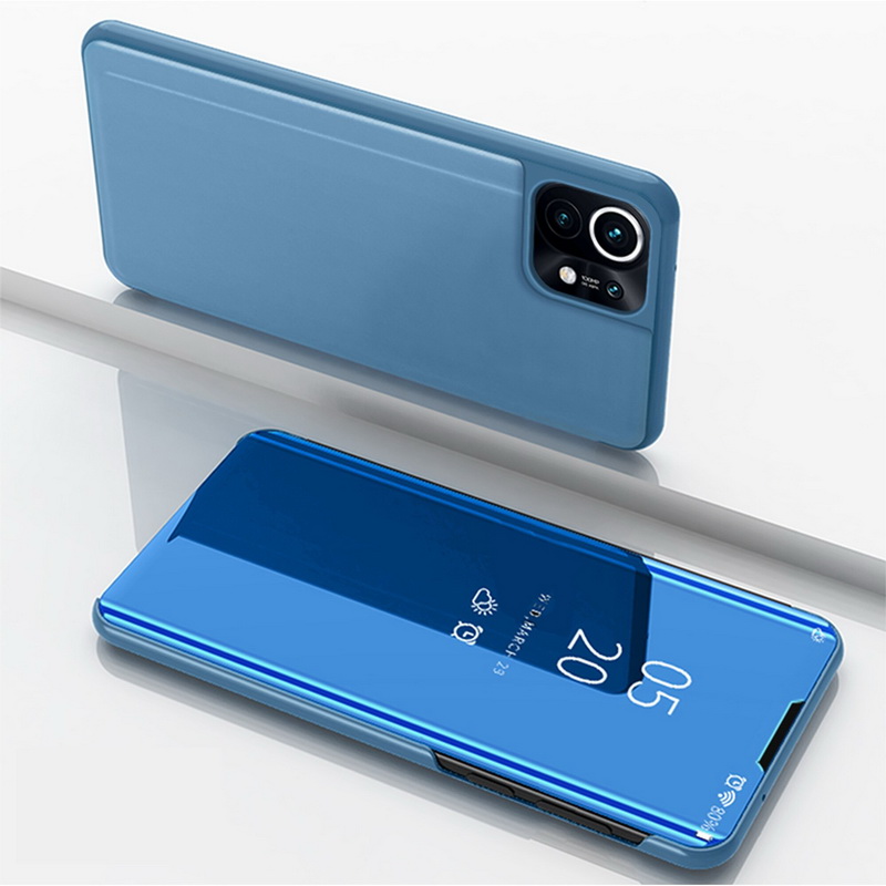 Case Xiaomi Mi 11 #เคสฝาพับปกโปร่งแสงผิวเงา Electroplating Mirror Surface Window View