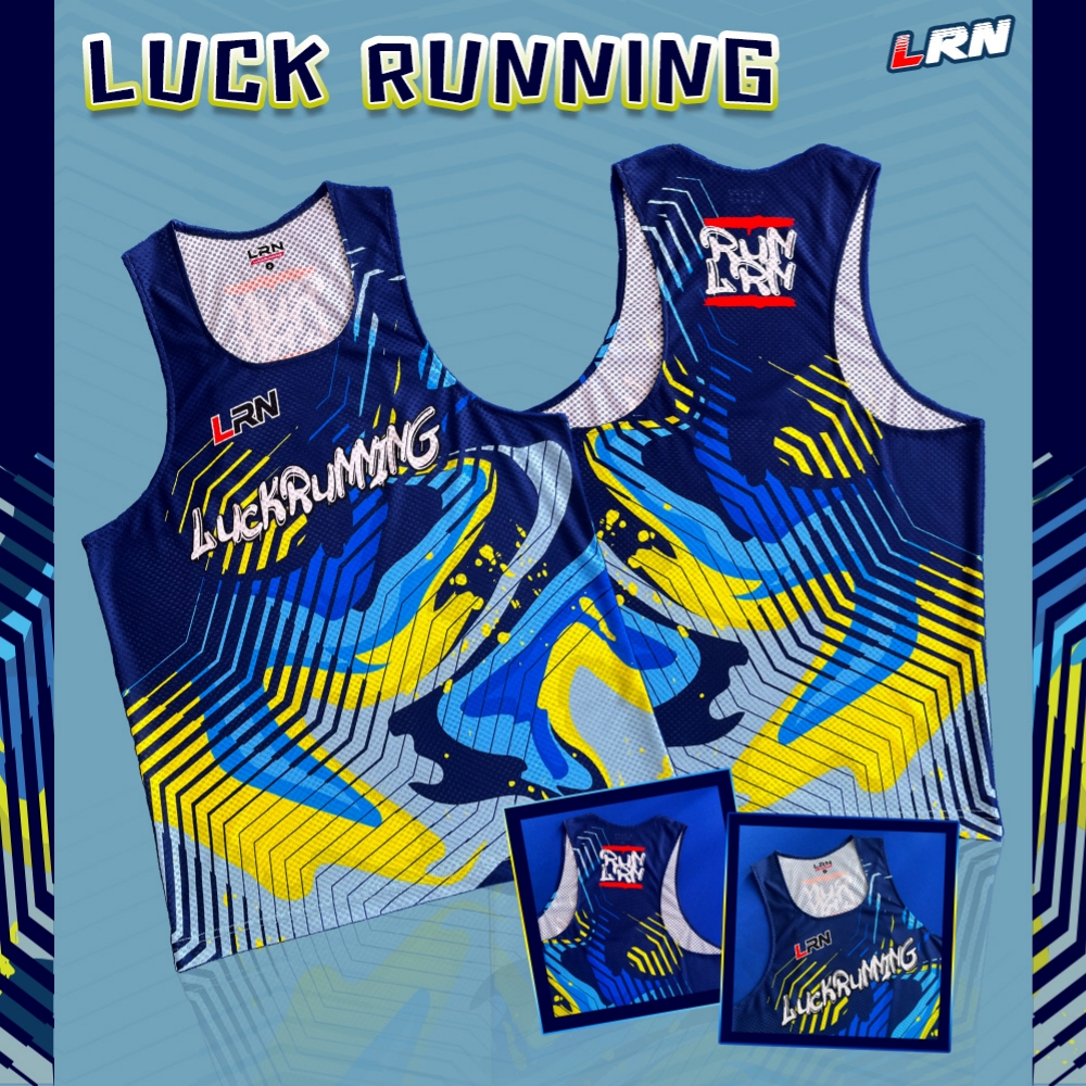 เสื้อวิ่งพิมพ์ลาย LRN เนื้อผ้า Super Air Flow (SF08)