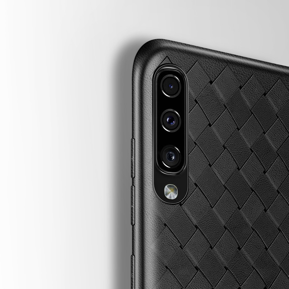 Case Huawei Y9s #เคสฝาหลัง Woven Texture Soft TPU พื้นผิวอ่อนนุ่ม