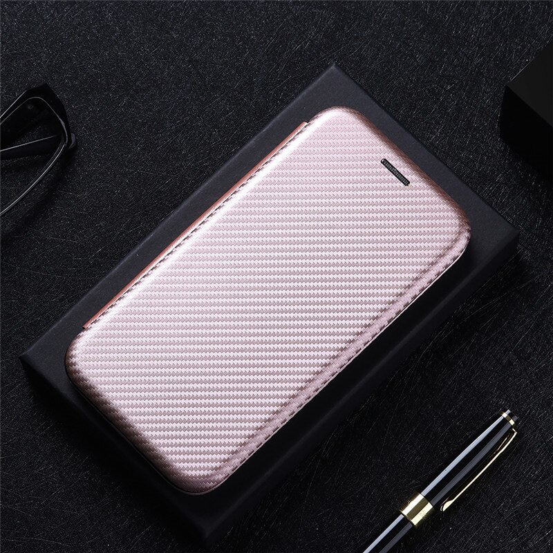เคส Xiaomi Mi Note 10 Pro #เคสฝาพับลายคาร์บอนไฟเบอร์มีช่องใส่การ์ด Carbon Fiber Wallet Card Slot Magnet Stand Phone Cover