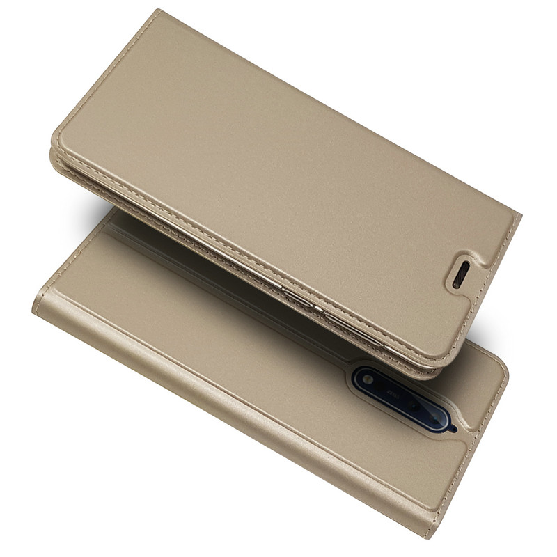 เคส Nokia 8 #เคสฝาพับหนัง PU Magnetic Adsorption Stand Leather Card Holder สวยงามทันสมัย