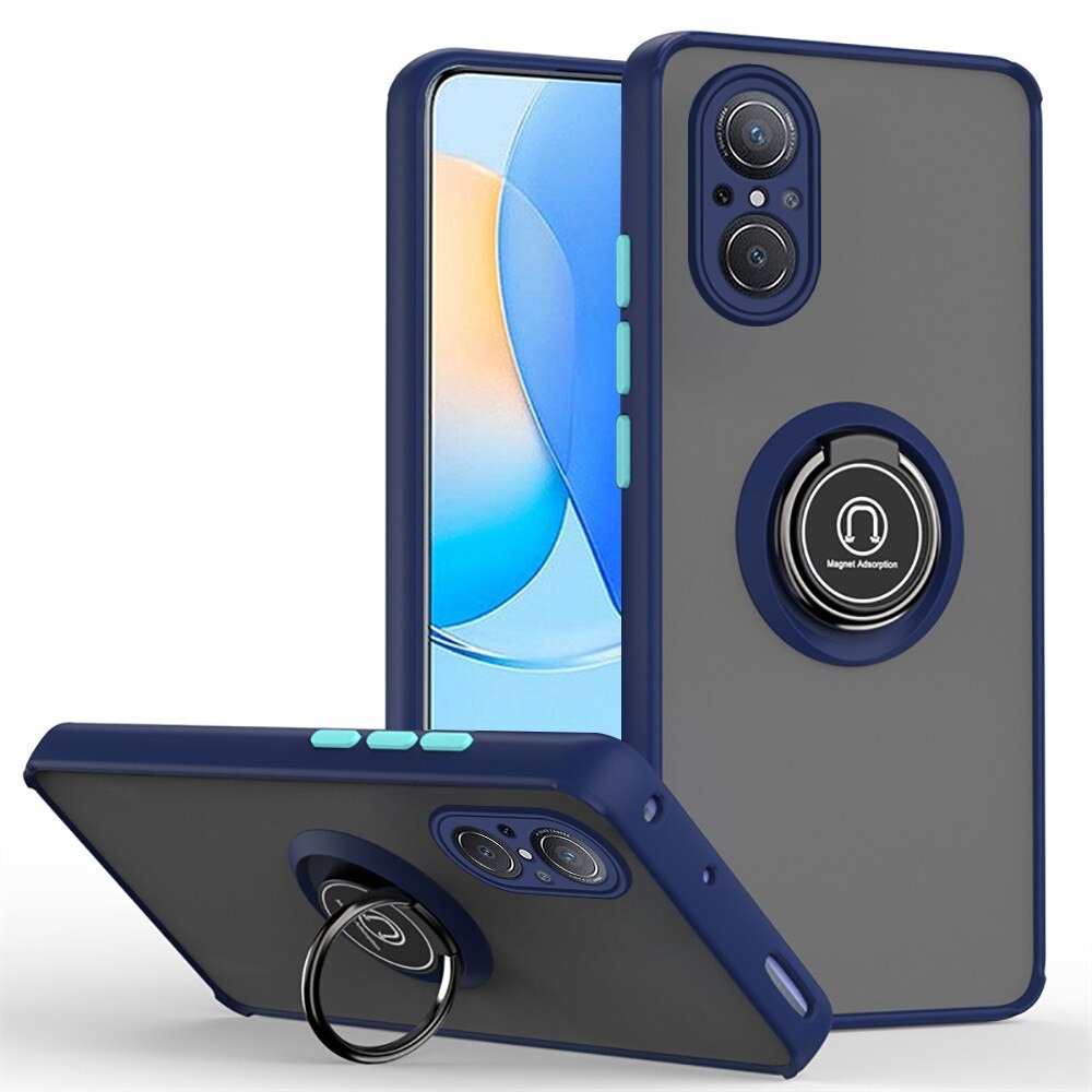 เคส Huawei Nova 9 SE #เคสฝาหลังซิลิโคนแข็ง โปร่งแสง ผิวด้านมีแหวนสวมนิ้ว Finger Ring Kickstand