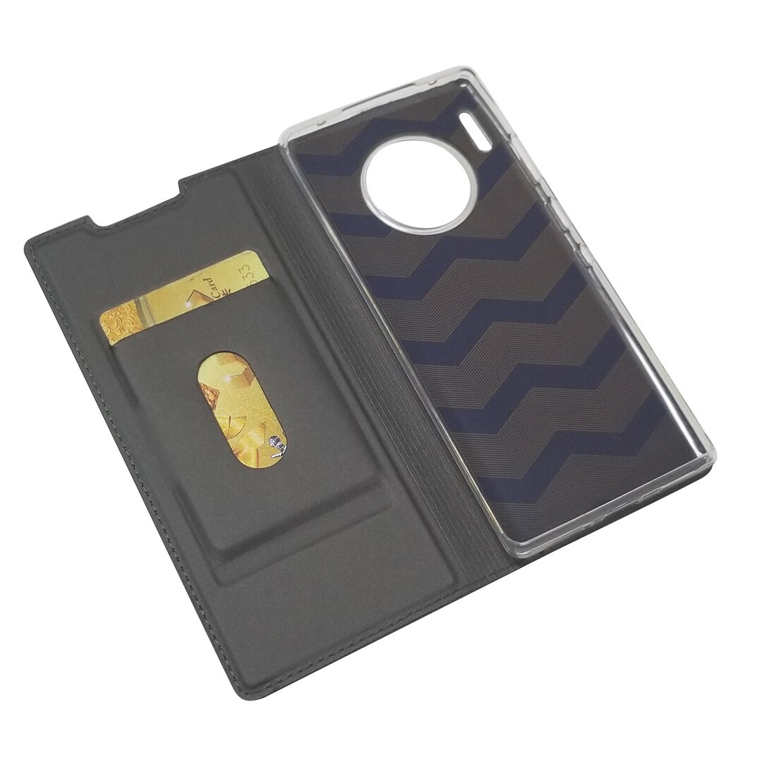 Case Huawei Mate 30 Pro #เคสฝาพับหนัง PU Magnetic Adsorption Stand Leather Card Holder