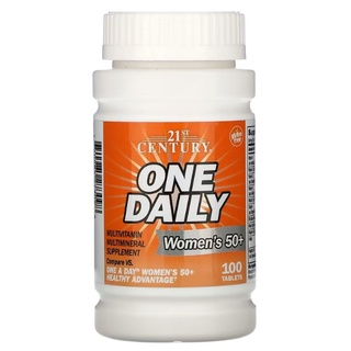 21st Century® One Daily Men' s and Woman's 50+ Multivitamin Multimineral 100 Tablets วิตามินรวม 50 ปีขึ้นไป