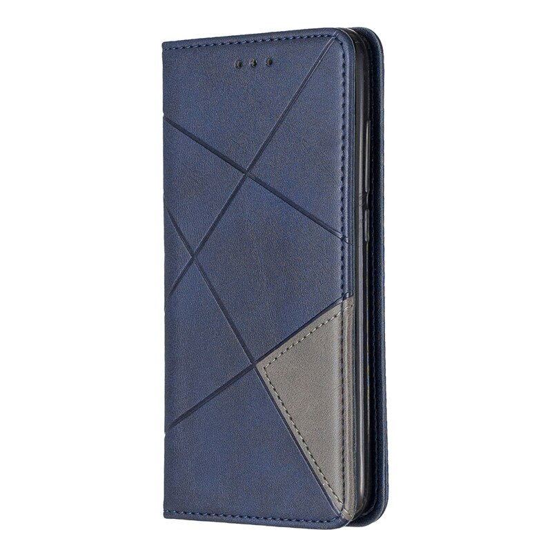 Case Samsung Galaxy A72 / A72 5G#เคสฝาพับหนัง PU มีช่องเสียบ ID บัตรอื่นๆในตัว Geometric Pattern Leather Card Holder Protective