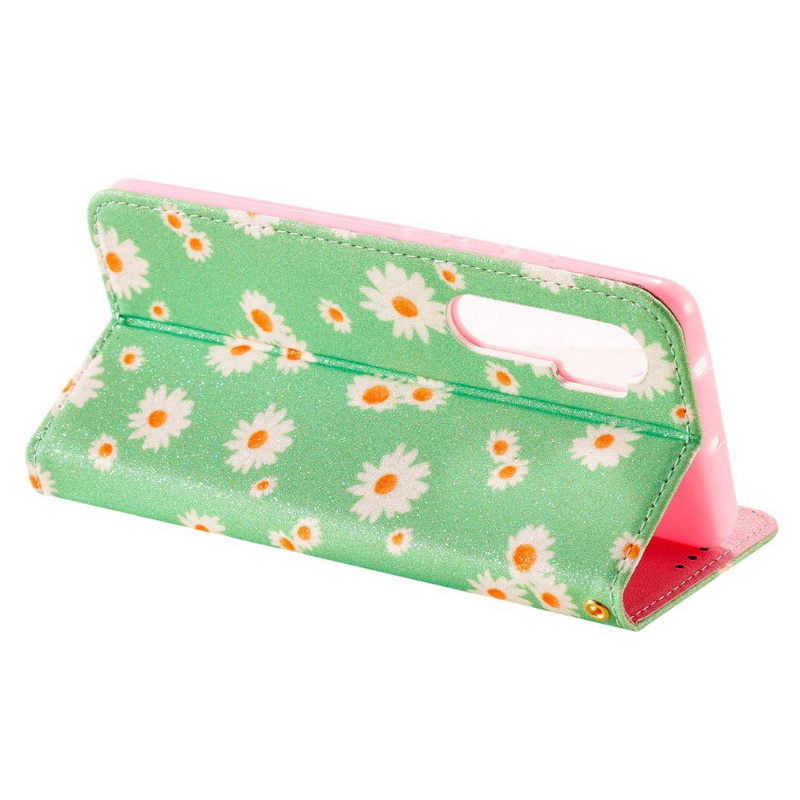 Case Xiaomi Mi Note 10 Lite #เคสฝาพับหนัง PU ลายดอกไม้ Beauty Case Flip Stand Card Leather Cover for Girl Women