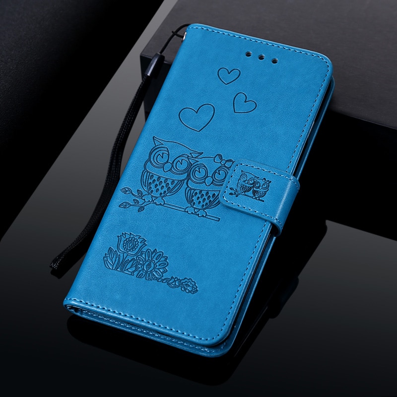 Case Samsung Galaxy A50 / A50s / A30s #เคสฝาพับหนัง PU ลายนกฮูกดอกไม้ Imprinted Flower Owl Leather Wallet