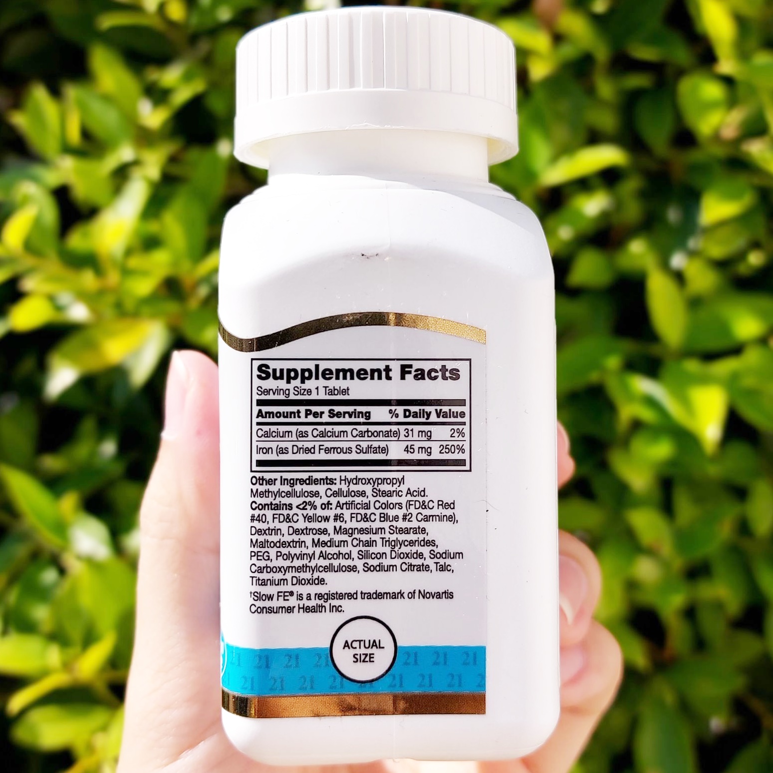 ธาตุเหล็ก Slow Release Iron 45mg + Calcium 60 Tablets (21st Century®) สูตรอ่อนโยนต่อร่างกาย ช่วย สร้างเม็ดเลือดแดง ป้องกัน โลหิตจาง
