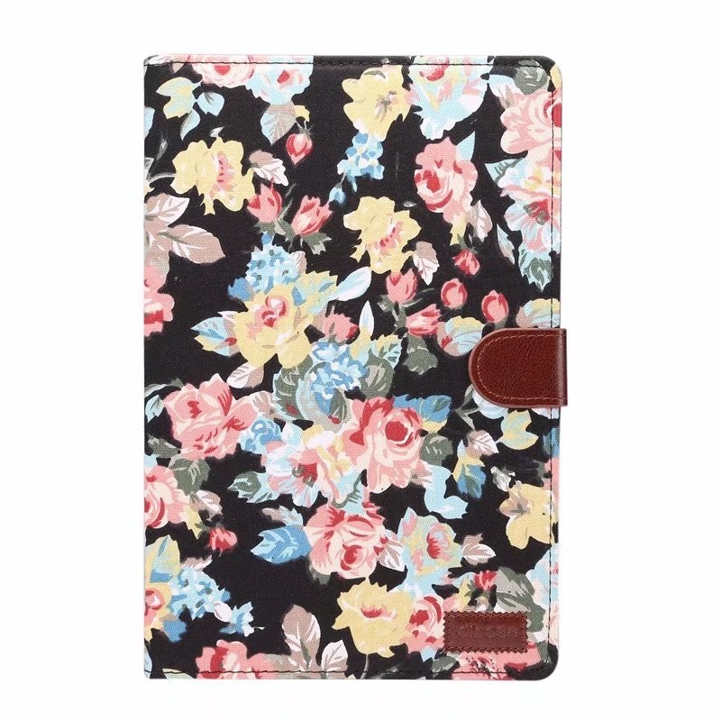 Case Huawei MediaPad M5 Pro 10.8 นิ้ว #เคสฝาพับแบบกระเป๋าสตางค์หนัง PU ผิวผ้าลายดอกไม้ Cloth Texture Leather Auto Wake Up/Sleep