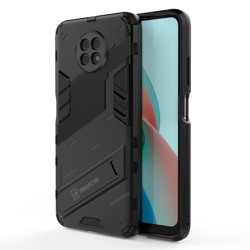 เคส Redmi Note 9T 5G #เคสฝาหลังพลาสติก ไฮบริด TPU + Kickstand