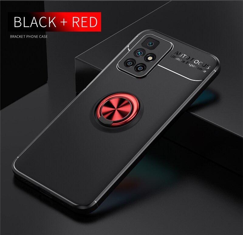 Case POCO M4 Pro 5G#เคสฝาหลัง TPU Finger Ring Kickstand (แผ่นโลหะแบบ Built-in)