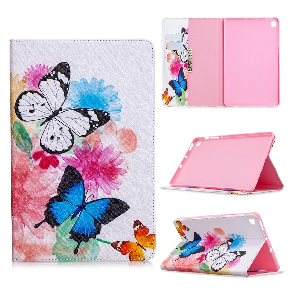 เคส Samsung Galaxy Tab S6 Lite 10.4 SM-P610 P615 P617 #เคสฝาพับหนัง PU พิมพ์ลาย Cartoon Animal PU Leather Case Stand Cover