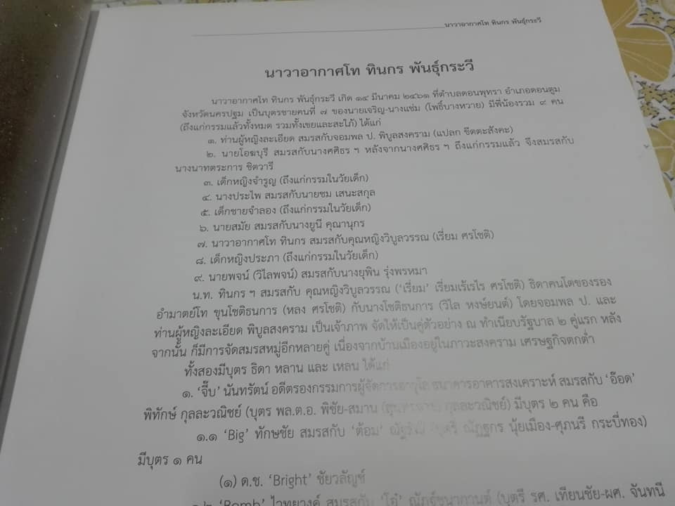 อนุสรณ์ในงานพระราชทานเพลิงศพ -นาวาอากาศโท ทินกร พันธุ์กระวี + คุณหญิงวิบูลวรรณ พันธุ์กระวี (ขายรวม 2 เล่ม) **สินค้าหมด**