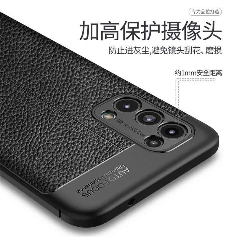 Case OPPO Reno 5 Pro 5G #เคสฝาหลัง TPU ผิวลิ้นจี่ช่วยป้องกันลายนิ้วมือและกันลื่นได้ดี