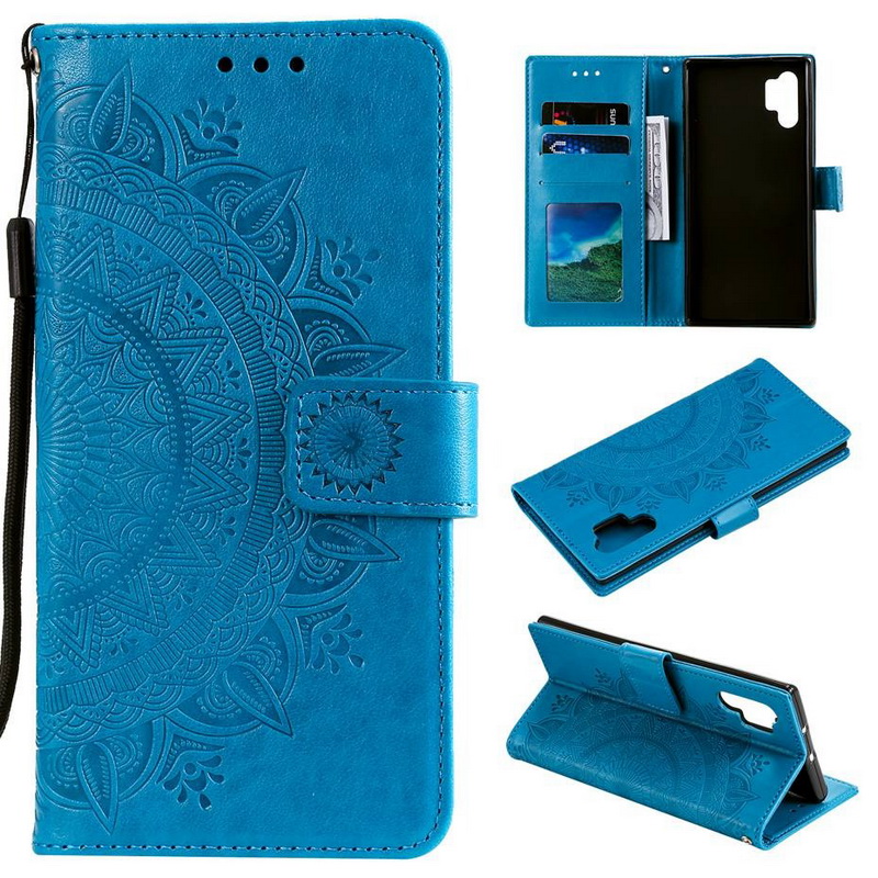 Case Samsung Galaxy A32#เคสฝาพับหนัง PU ปั้มลาย Imprint Mandala Flower