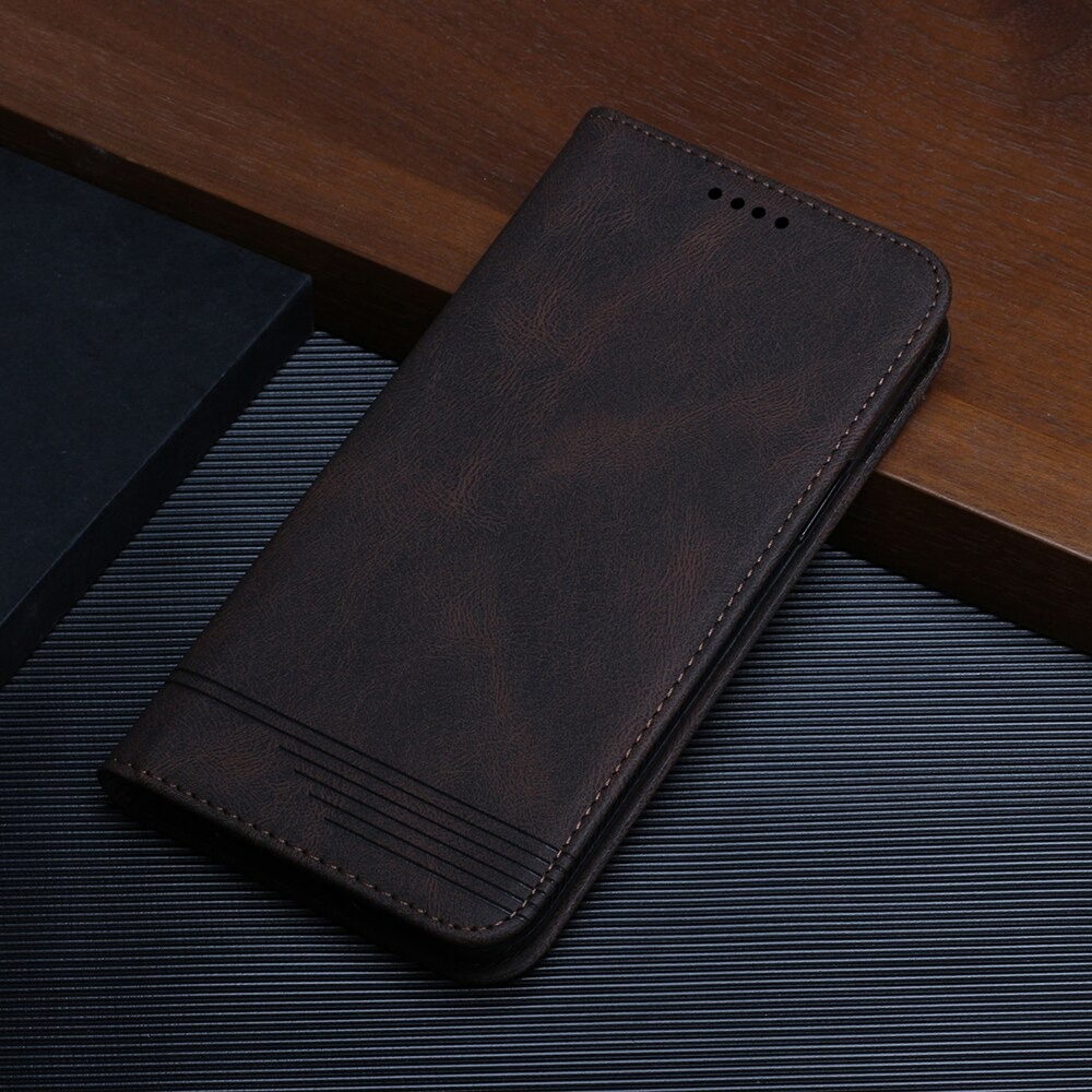 เคส Samsung Galaxy S21 FE 5G #เคสฝาพับหนัง PU สไตล์กระเป๋าสตางค์พร้อมช่องใส่การ์ด Luxury Flip Stand Card Phone Leather Wallet Cover Casing Auto-absorbed Smartphone