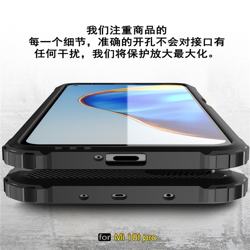 Case Xiaomi Mi 10T Pro #เคสฝาหลังเกราะป้องกัน ไฮบริด พลาสติก+TPU Heavy Duty Rugged Hybrid