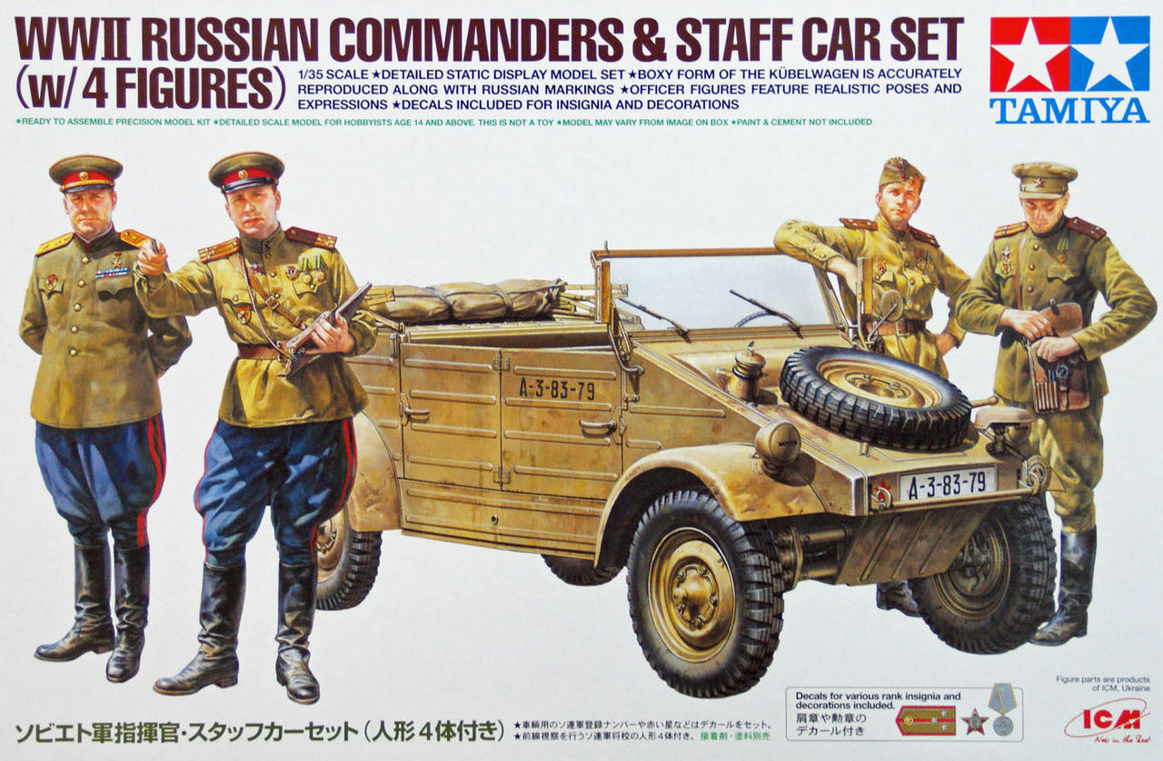 25153 WWII Russian Commanders & Staff Car Set (4 figures)