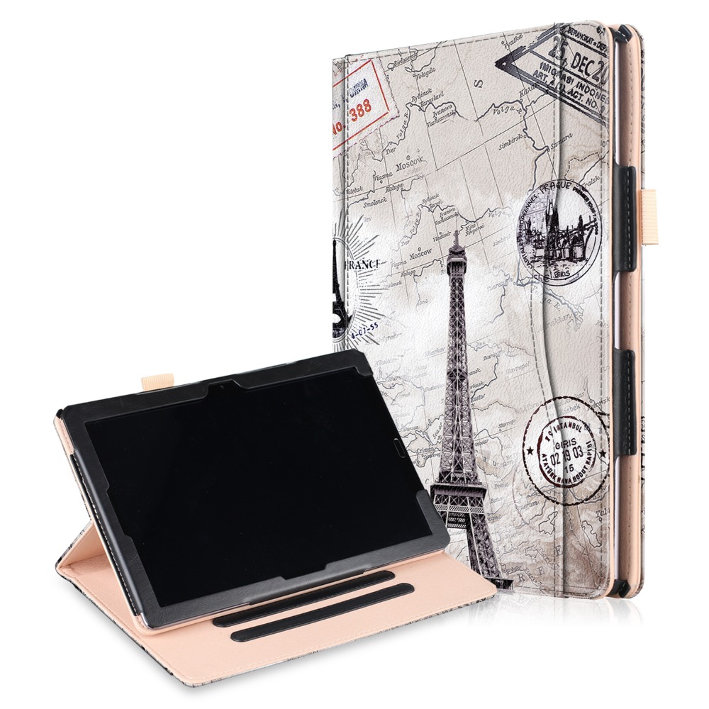 Case Huawei MediaPad M5 Pro 10.8 นิ้ว #เคสฝาพับหนัง PU พิมพ์ลายมีแถบยืดหยุ่นสวมนิ้ว Pattern Printing Pocket Front PU Leather with Elastic Band