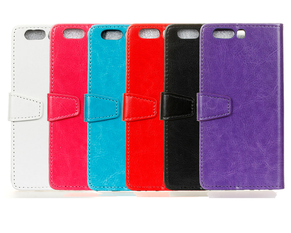 Case Huawei P10 Plus #เคสฝาพับสไตล์กระเป๋าสตางค์ หนัง PU ผิว Crazy Horse