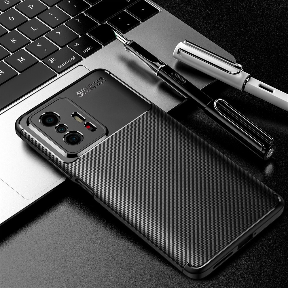 เคส Xiaomi 11T / 11T Pro #เคสฝาหลังนิ่ม Carbon Fiber Anti-drop TPU Protection
