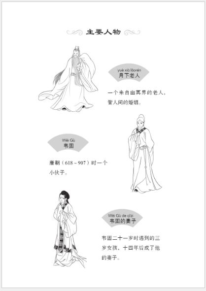 หนังสืออ่านนอกเวลาภาษาจีนเรื่อง:ชายชราใต้แสงจันทร์ (ระดับ 1) 学汉语分级读物（第1级）民间故事：月下老人 Graded Readers for Chinese Language Learners (Folktales): The Old Man Under the Moon (Level 1)