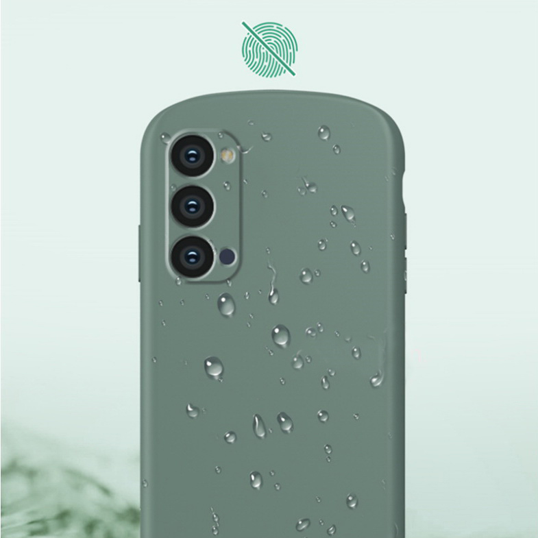 เคส OPPO Reno 5 Pro 5G #เคสฝาหลังซิลิโคนนิ่มรูปไข่ High Quality Oval Liquid Silicone Matte Casing Soft Cover
