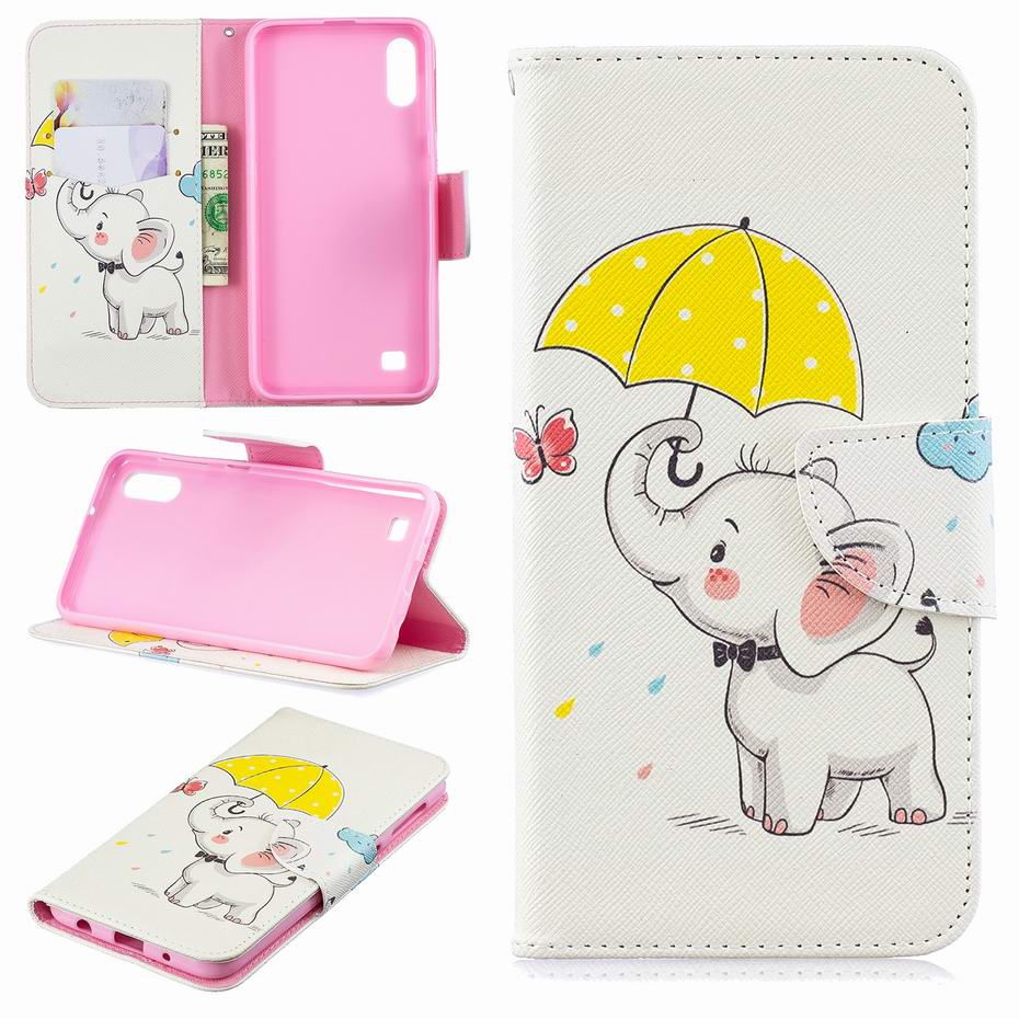Case Samsung Galaxy A10 #เคสฝาพับแบบกระเป๋าสตางค์ Pattern Printing Wallet Leather